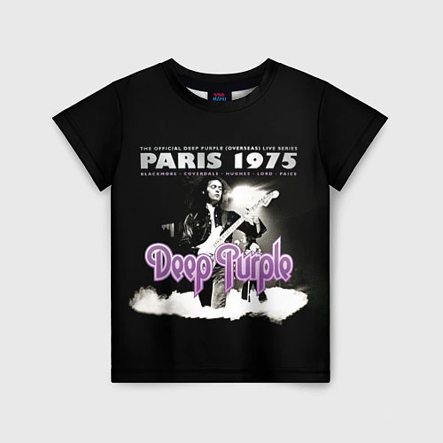 Детская футболка Deep Purple - Paris 1975 / 3D-принт – фото 1