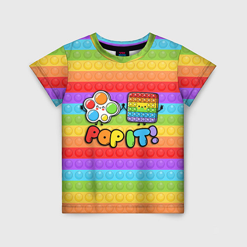 Детская футболка POP IT - SIMPLE DIMPL / 3D-принт – фото 1