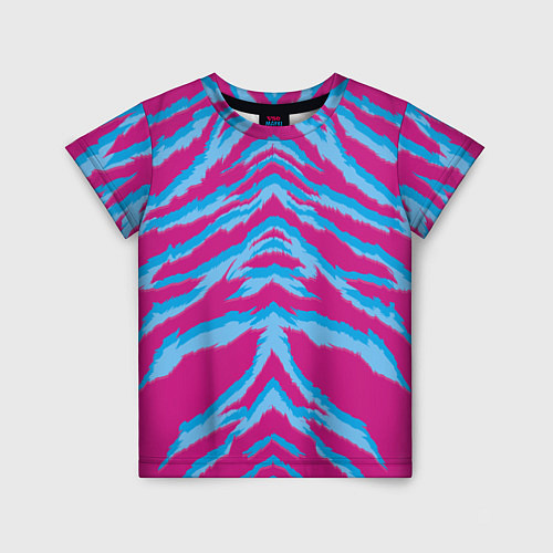 Детская футболка Неоновая шкура тигра / 3D-принт – фото 1