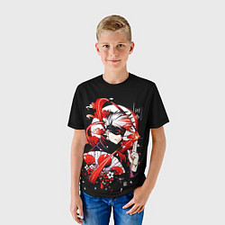 Футболка детская Сатору Годзё, Магическая битва, цвет: 3D-принт — фото 2