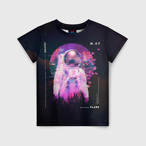 Детская футболка Vaporwave Astral Astronaut Collage / 3D-принт – фото 1
