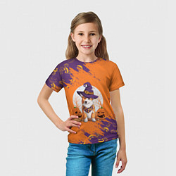 Футболка детская Корги на хэллоуине, цвет: 3D-принт — фото 2