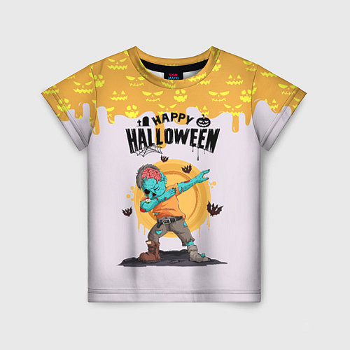 Детская футболка Dab zombie halloween / 3D-принт – фото 1