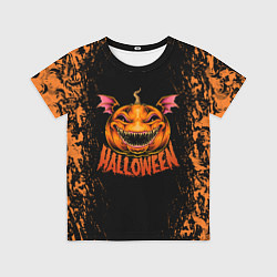 Футболка детская Веселая тыква на хеллоуин, цвет: 3D-принт