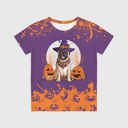 Футболка детская Мопс на хэллоуин, цвет: 3D-принт