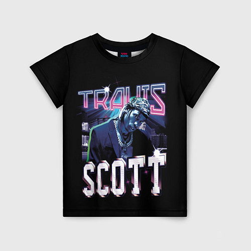 Детская футболка Travis Scott RAP / 3D-принт – фото 1