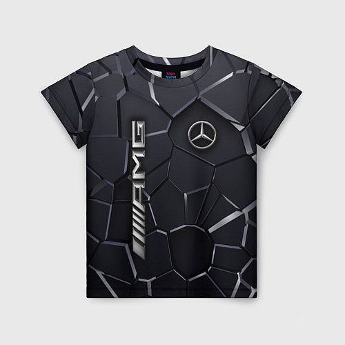 Детская футболка Mercedes AMG 3D плиты / 3D-принт – фото 1