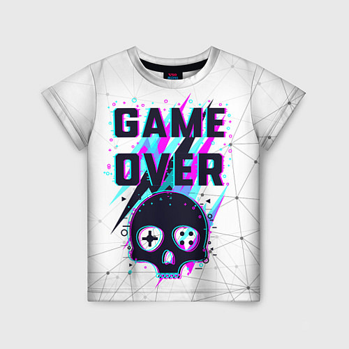 Детская футболка Game OVER - NEON 3D / 3D-принт – фото 1