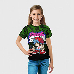 Футболка детская FRIDAY NIGHT FUNKIN ГРАФФИТИ NEON, цвет: 3D-принт — фото 2