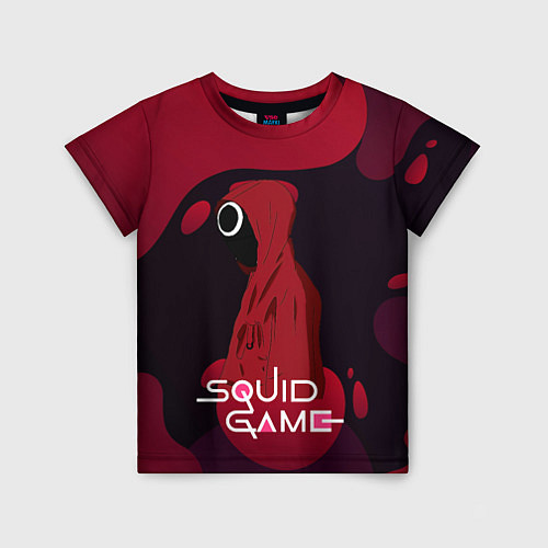 Детская футболка Игра в кальмара Red Black / 3D-принт – фото 1