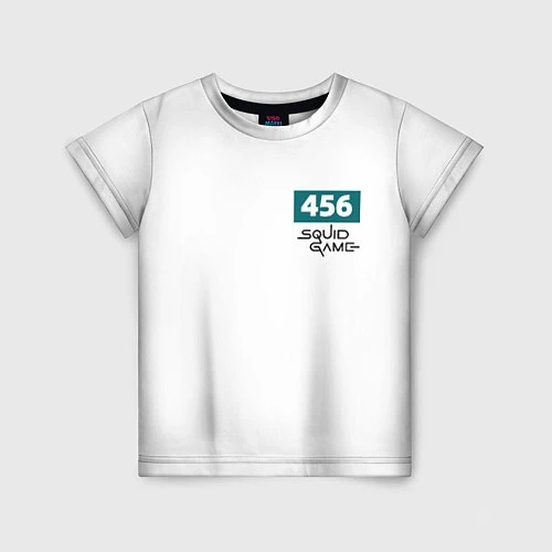 Детская футболка Игра в кальмара, номер 456 / 3D-принт – фото 1