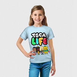 Футболка детская Toca Life: Logo, цвет: 3D-принт — фото 2