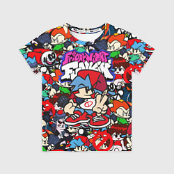 Футболка детская FRIDAY NIGHT FUNKIN ВСЕ ПЕРСОНАЖИ, цвет: 3D-принт