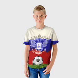 Футболка детская Российский футбол, цвет: 3D-принт — фото 2