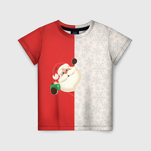 Детская футболка Дед Мороз селфи / 3D-принт – фото 1