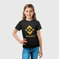 Футболка детская БИНАНС ЛОГО CARBON BINANCE LOGO, цвет: 3D-принт — фото 2