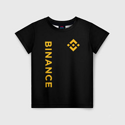 Футболка детская БИНАНС ЛОГО КАРБОН BINANCE LOGO, цвет: 3D-принт