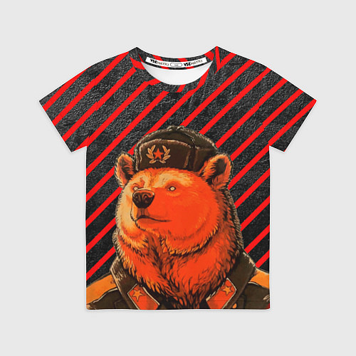 Детская футболка Медведь в форме / 3D-принт – фото 1