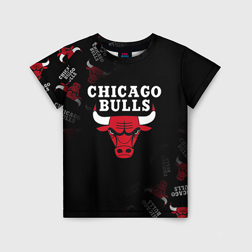 Детская футболка ЧИКАГО БУЛЛС БЫКИ CHICAGO BULLS / 3D-принт – фото 1