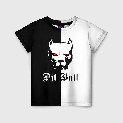 Детская футболка Pit Bull боец / 3D-принт – фото 1