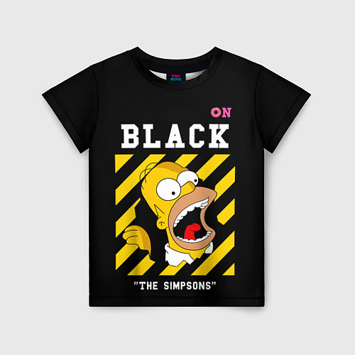 Детская футболка Симпсоны х ON BLACK / 3D-принт – фото 1