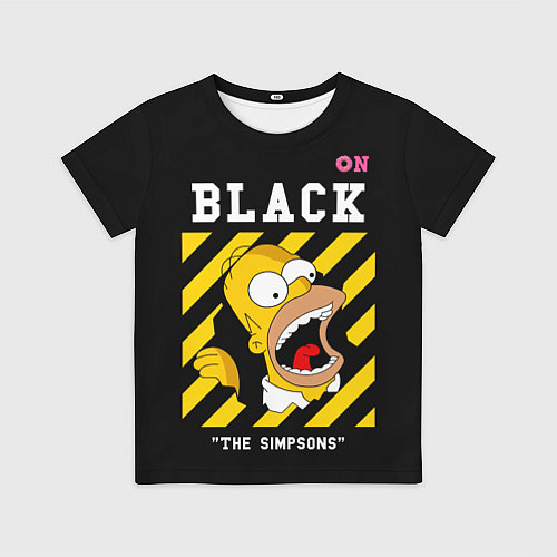 Детская футболка Симпсоны х ON BLACK / 3D-принт – фото 1