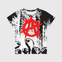Футболка детская АНАРХИЯ РЕВОЛЮЦИЯ,, цвет: 3D-принт