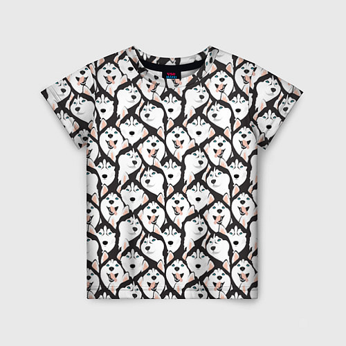 Детская футболка Сибирский Хаски Husky / 3D-принт – фото 1