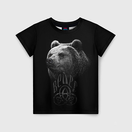 Детская футболка ВЕЛЕС, Медведь / 3D-принт – фото 1