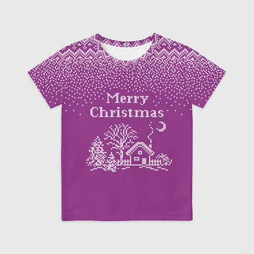 Детская футболка Новогодний дом / 3D-принт – фото 1