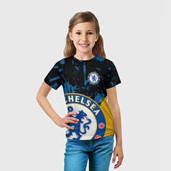 Футболка детская ЧЕЛСИ CHELSEA GOLDEN LOGO, цвет: 3D-принт — фото 2