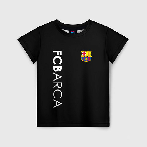 Детская футболка FC BARCA BLACK STYLE / 3D-принт – фото 1