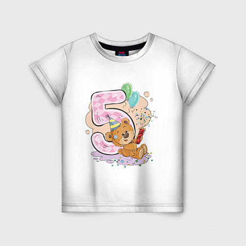 Детская футболка С днем рождения 5 месяц / 3D-принт – фото 1