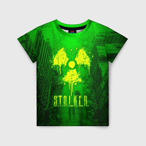 Детская футболка STALKER LOGO RADIATOIN NEON TOXIC / 3D-принт – фото 1