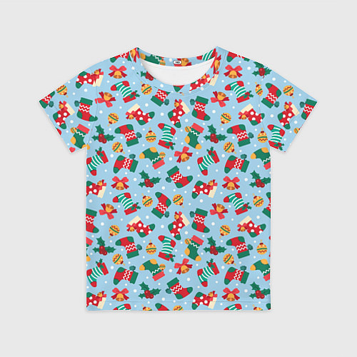 Детская футболка Christmas Background / 3D-принт – фото 1