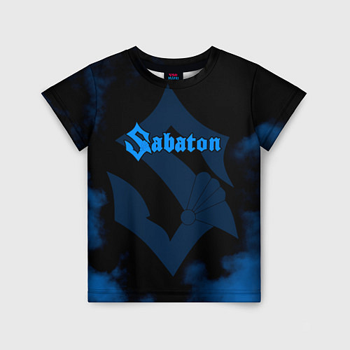 Детская футболка Sabaton синий дым / 3D-принт – фото 1