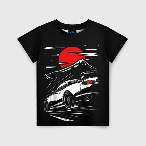 Детская футболка Toyota Supra: Red Moon / 3D-принт – фото 1