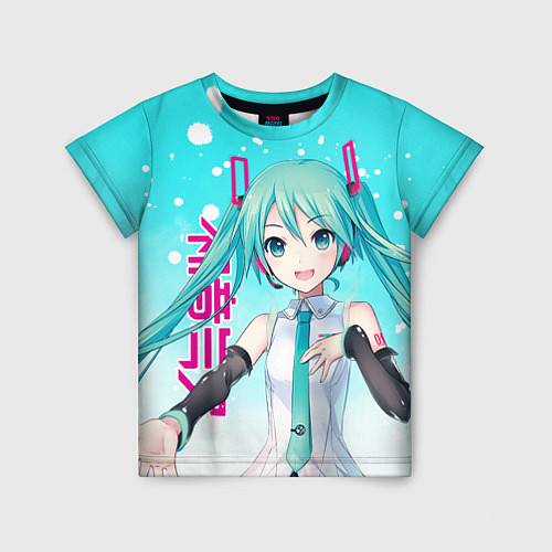 Детская футболка Hatsune Miku, Мику Хацунэ / 3D-принт – фото 1