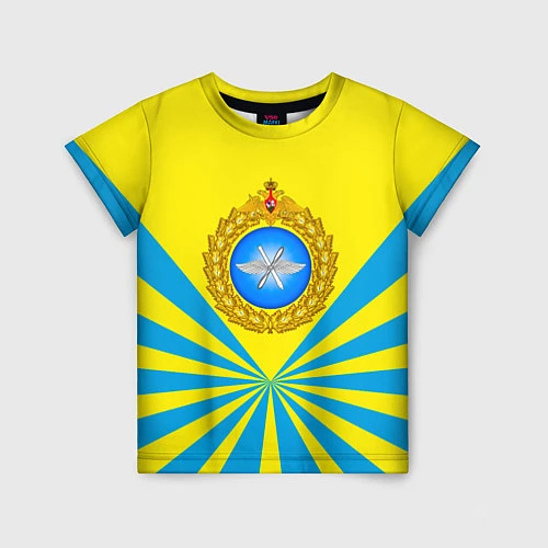 Детская футболка Большая эмблема ВВС РФ / 3D-принт – фото 1