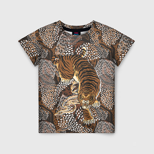 Детская футболка Тигр в засаде / 3D-принт – фото 1