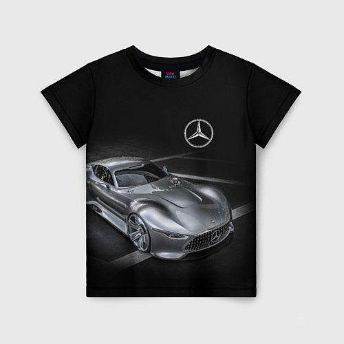 Детская футболка Mercedes-Benz motorsport black / 3D-принт – фото 1