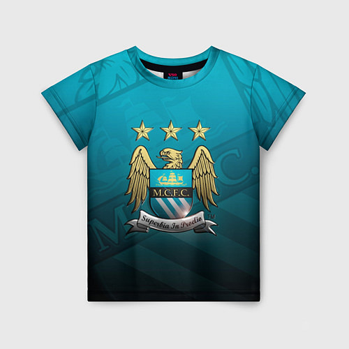 Детская футболка Manchester City Teal Themme / 3D-принт – фото 1