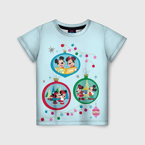 Детская футболка Christmas decorations Mouce / 3D-принт – фото 1