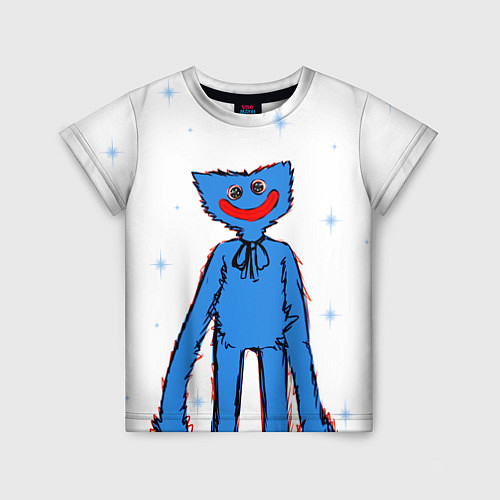 Детская футболка POPPY PLAYTIME - ХАГГИ ВАГГИ ЗВЕЗДОЧКИ / 3D-принт – фото 1