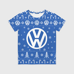 Футболка детская Volkswagen Новогодний, цвет: 3D-принт