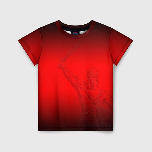 Детская футболка Спартак Гладиатор Red Theme / 3D-принт – фото 1