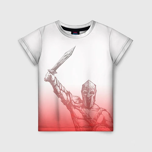 Детская футболка Спартак Гладиатор White Theme / 3D-принт – фото 1