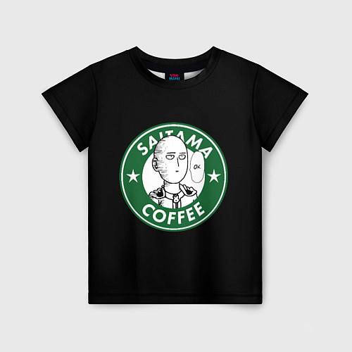 Детская футболка ONE-PUNCH MAN OK COFFEE / 3D-принт – фото 1