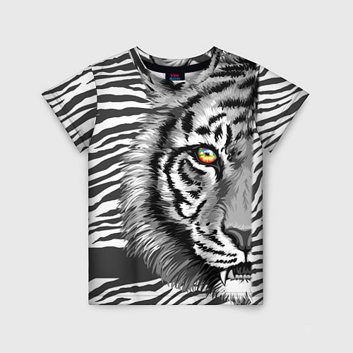 Детская футболка Голова тигра 22 / 3D-принт – фото 1