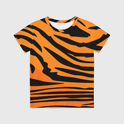 Футболка детская Шкура шерсть тигра, цвет: 3D-принт